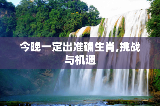 今晚一定出准确生肖,挑战与机遇