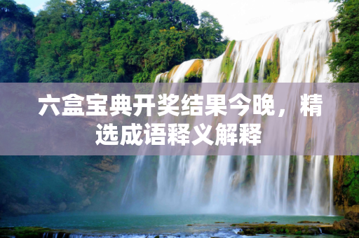 六盒宝典开奖结果今晚，精选成语释义解释