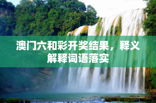 澳门六和彩开奖结果，释义解释词语落实