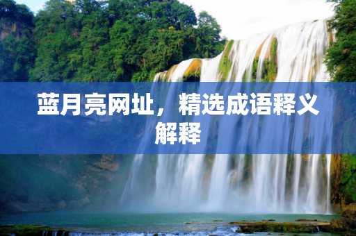蓝月亮网址，精选成语释义解释