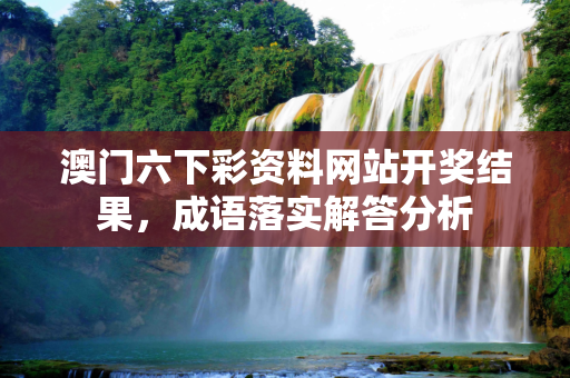 澳门六下彩资料网站开奖结果，成语落实解答分析